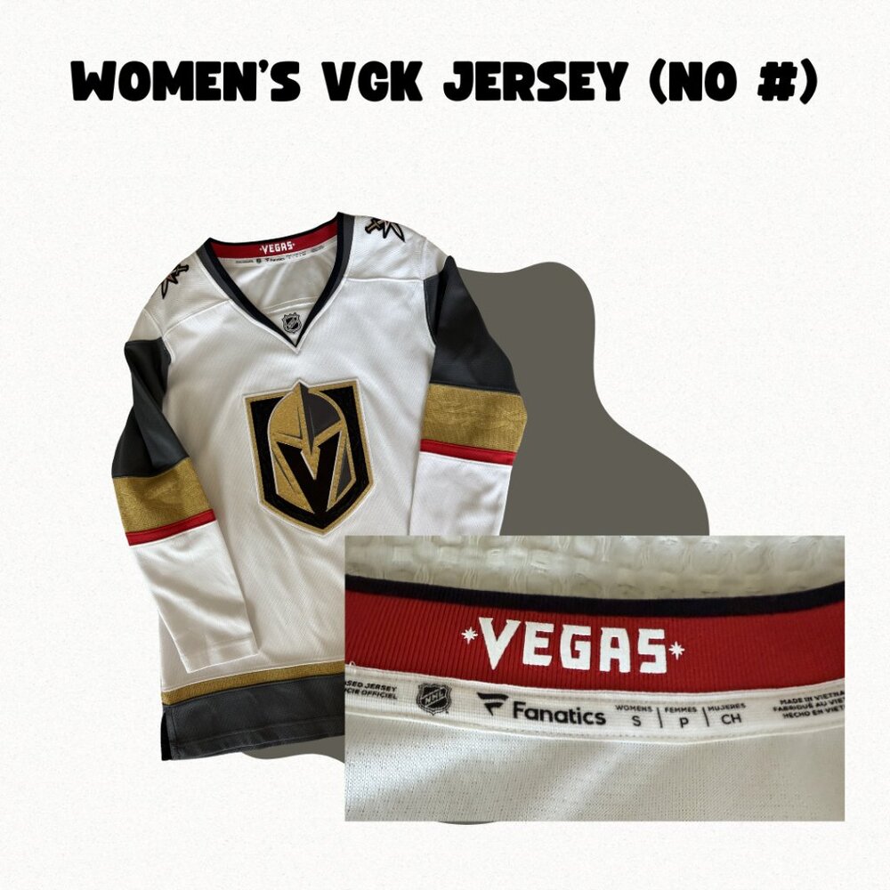 Women's Basic VGK White Jersey - No Number
